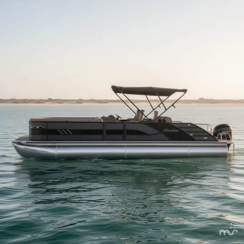 Slide: The Image of Bentley Pontoons Elite 253 Swingback Dual Captain Full Tritoon 2026 - 2