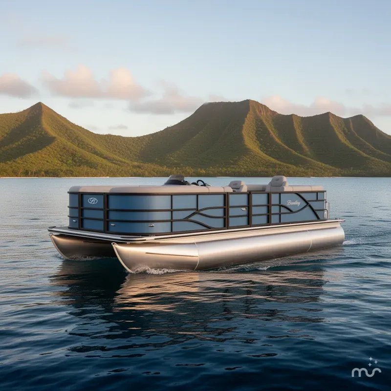 Slide: The Image of Bentley Pontoons Legacy 220 Navigator 2026 - 2
