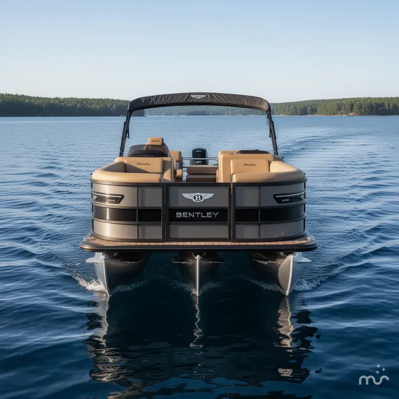 Slide: The Image of Bentley Pontoons Elite 223 Admiral Quad Lounge Tritoon 2026 - 1