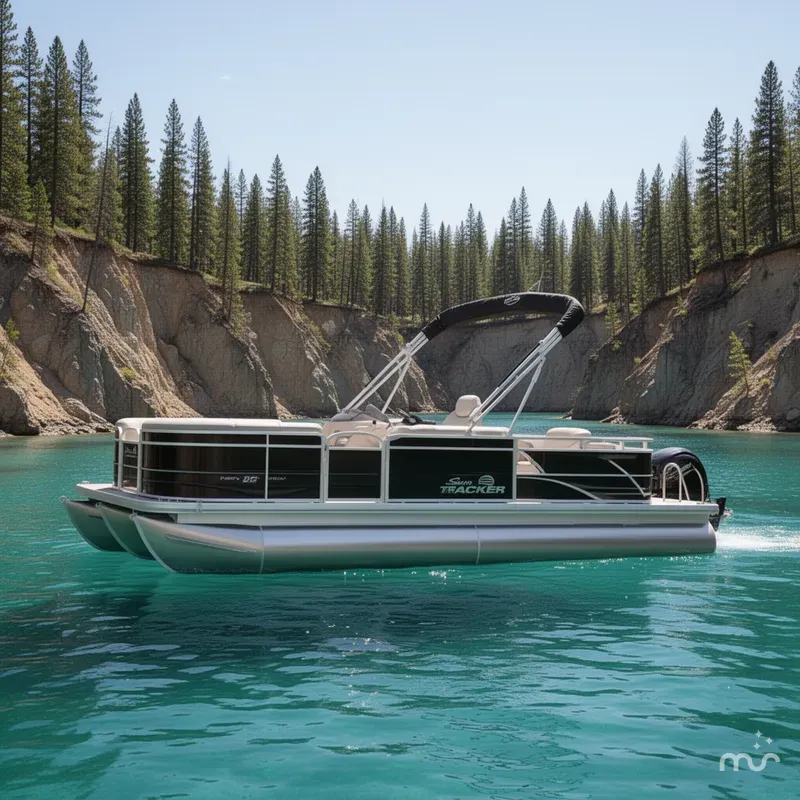 The Image of Sun Tracker Party Barge 22 RF DLX 2026 - 0