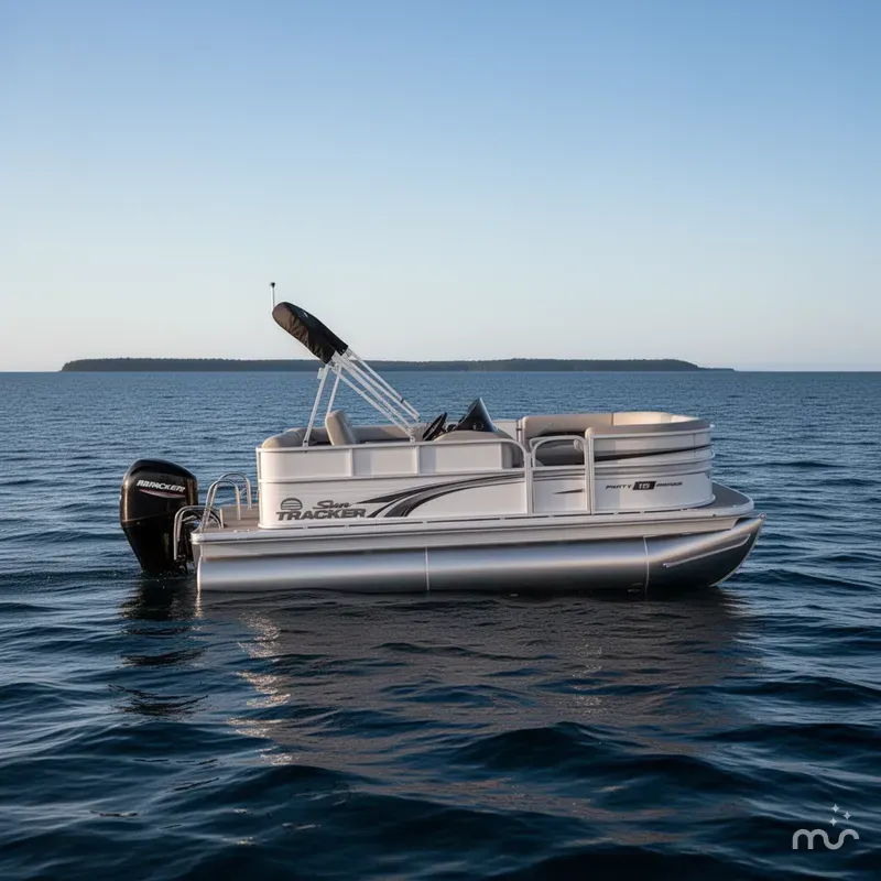 Slide: The Image of Sun Tracker Party Barge 16 DLX 2026 - 0