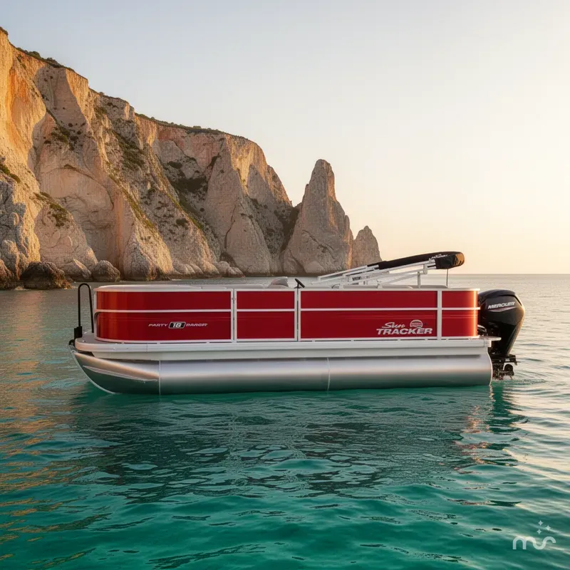 Slide: The Image of Sun Tracker Party Barge 18 DLX 2026 - 2