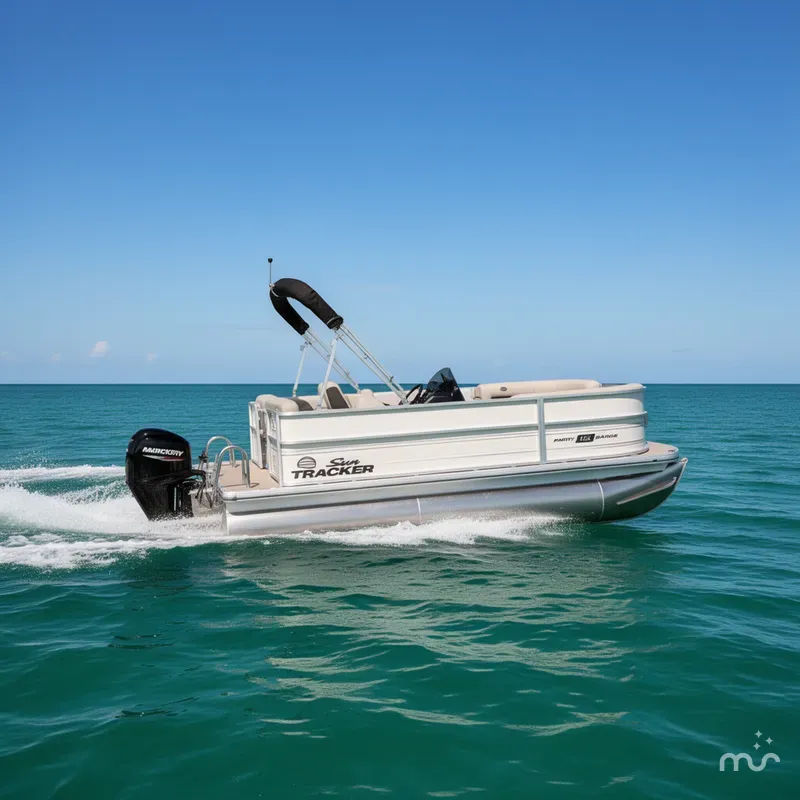 Slide: The Image of Sun Tracker Party Barge 16 DLX 2026 - 4