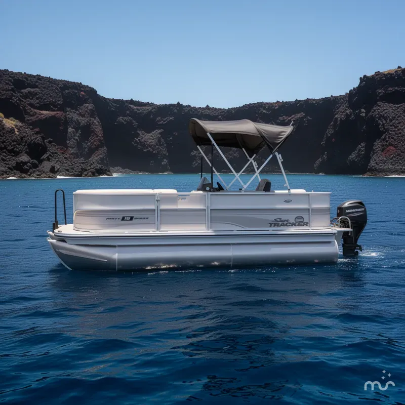 Slide: The Image of Sun Tracker Party Barge 16 DLX 2026 - 2