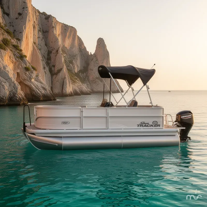 Slide: The Image of Sun Tracker Party Barge 16 DLX 2026 - 2