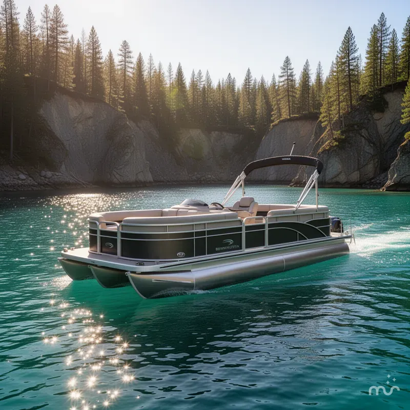 Slide: The Image of Bennington 20 SSR Quad Bench Tritoon w/ Yamaha 115 HP (In Stock) 2026 - 1