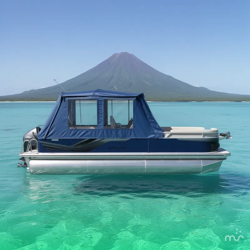 Slide: The Image of Avalon Venture 85 - 23 FT Rear Fish 2026 - 2