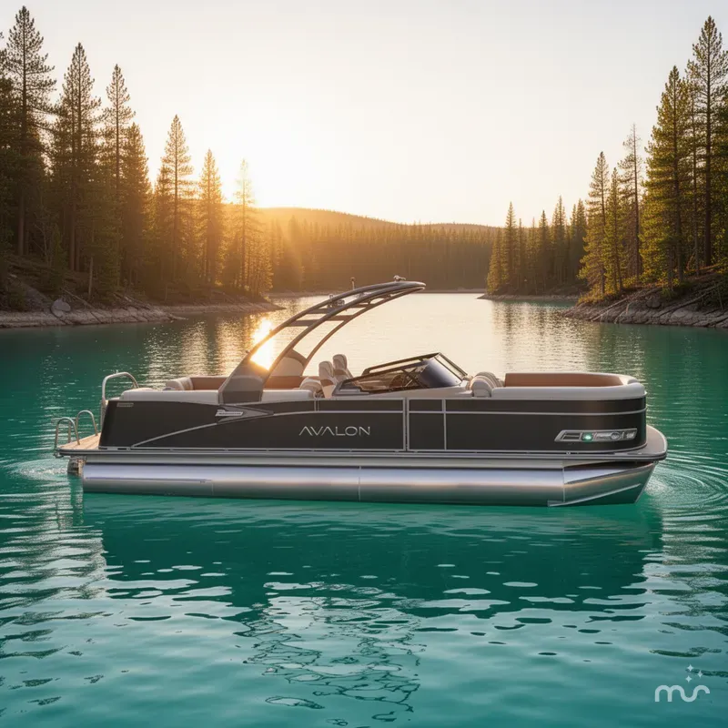 Slide: The Image of Avalon Catalina Quad Lounge Windshield - 25' 2026 - 2
