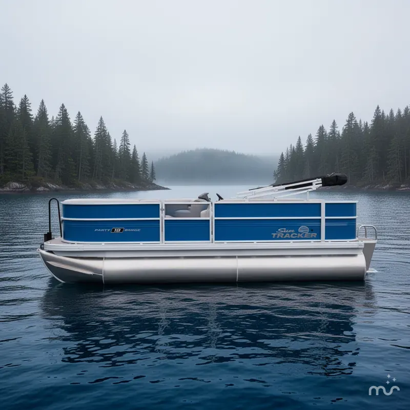 Slide: The Image of Sun Tracker Party Barge 18 DLX 2026 - 2
