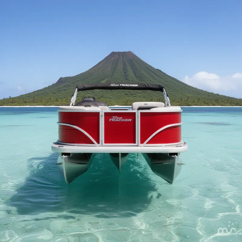 Slide: The Image of Sun Tracker Party Barge 18 DLX 2026 - 1