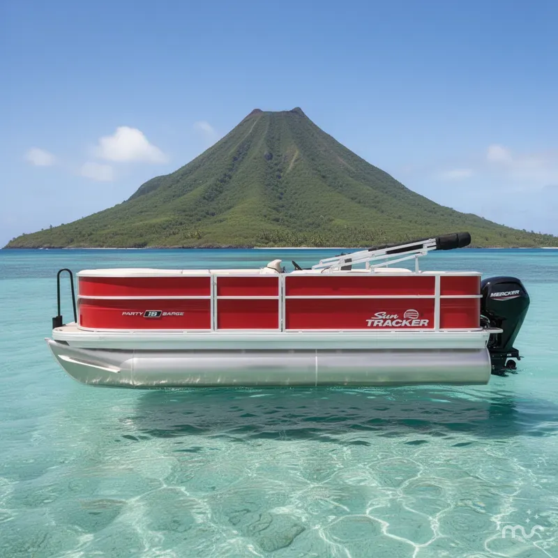 Slide: The Image of Sun Tracker Party Barge 18 DLX 2026 - 2