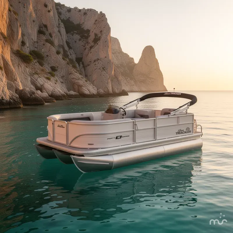 Slide: The Image of Sun Tracker Party Barge 16 DLX 2026 - 4