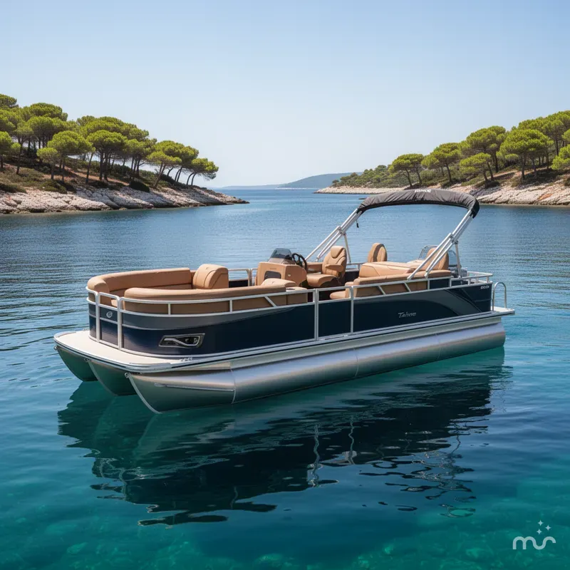 Slide: The Image of Tahoe Sport 2385 Rear Fish Tritoon & Honda 4-Stroke EFI 2026 - 0