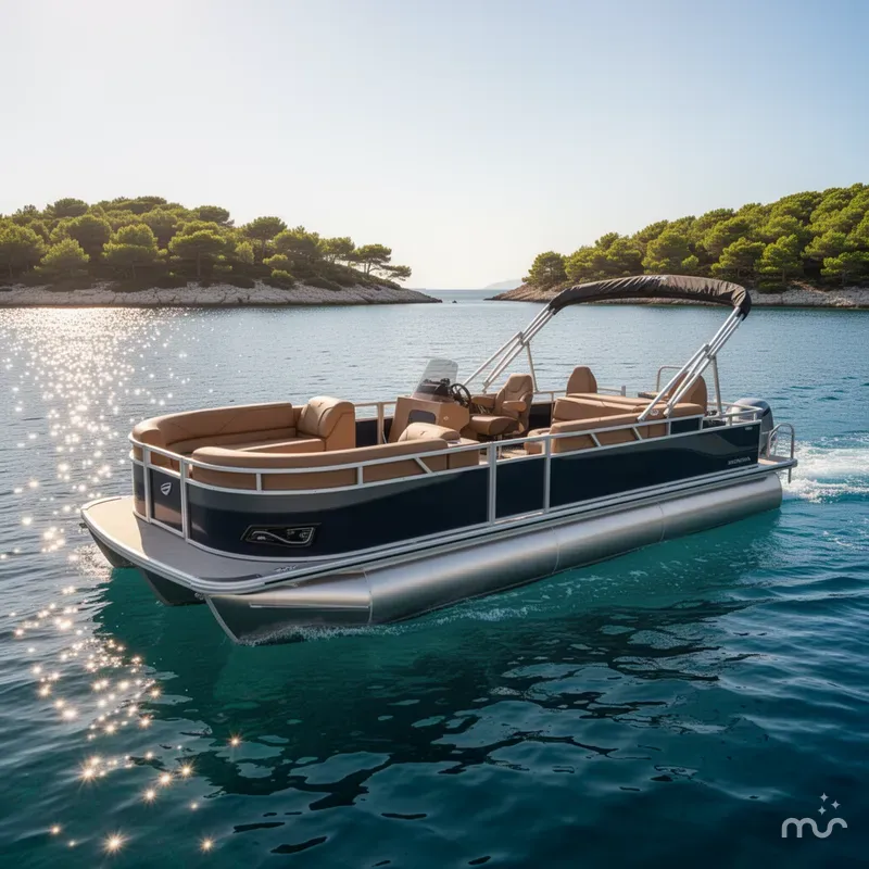 Slide: The Image of Tahoe Sport 2385 Rear Fish Tritoon & Honda 4-Stroke EFI 2026 - 2