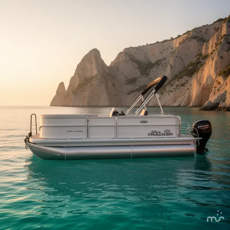 Slide: The Image of Sun Tracker Party Barge 16 DLX 2026 - 2