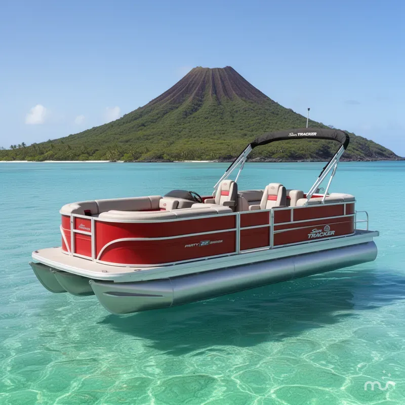 Slide: The Image of Sun Tracker Party Barge 22 DLX 2026 - 2