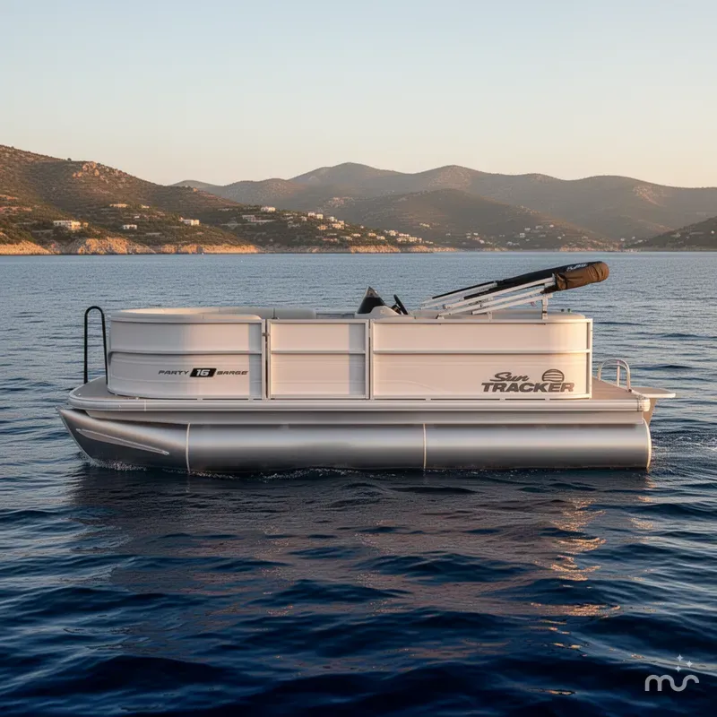 Slide: The Image of Sun Tracker Party Barge 16 DLX 2026 - 2