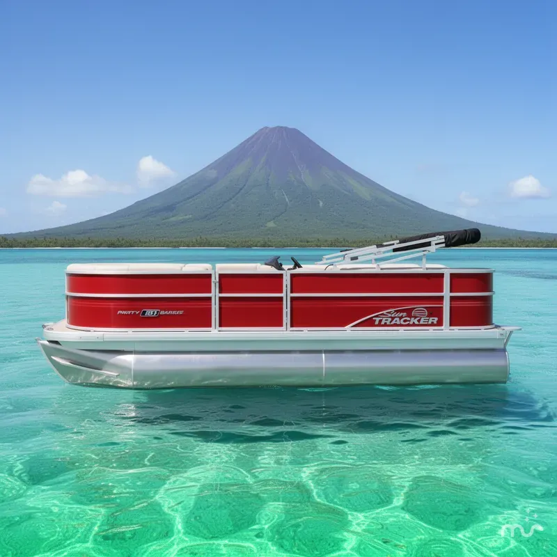 Slide: The Image of Sun Tracker Party Barge 18 DLX 2026 - 2