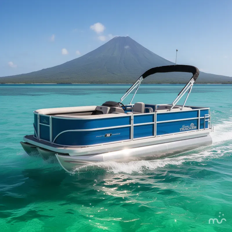 Slide: The Image of Sun Tracker Party Barge 18 DLX 2026 - 4