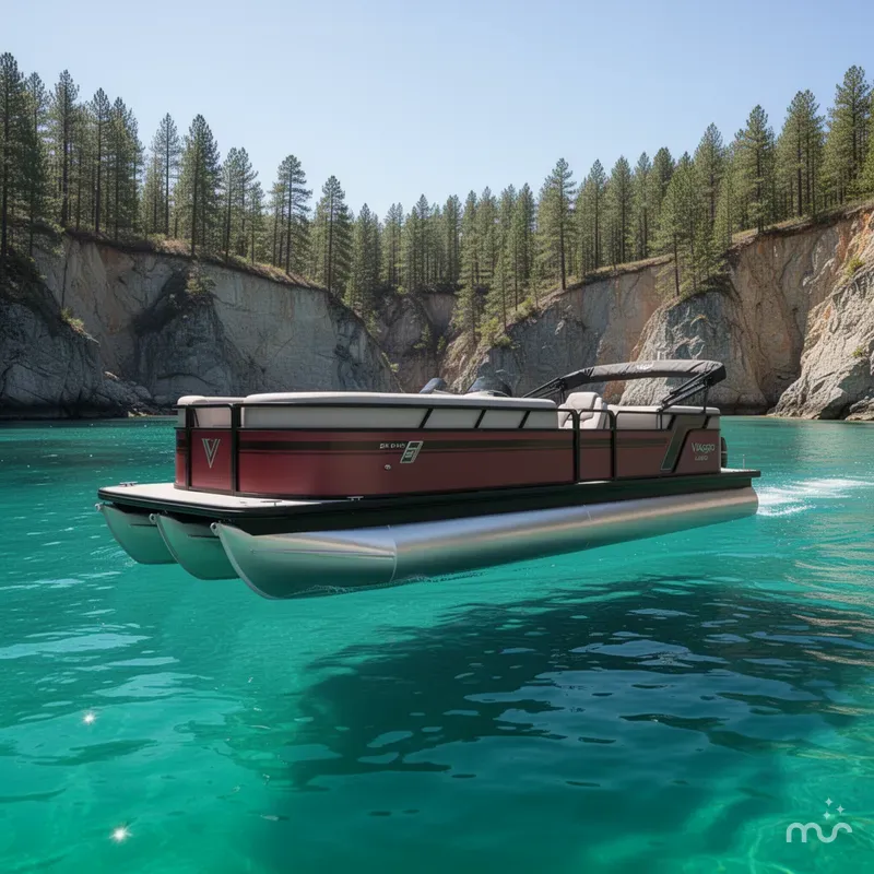 Slide: The Image of Viaggio Lago 25U Tripletoon w/Suzuki 200HP - 4 - Stroke Engine - No Trailer 2022 - 0