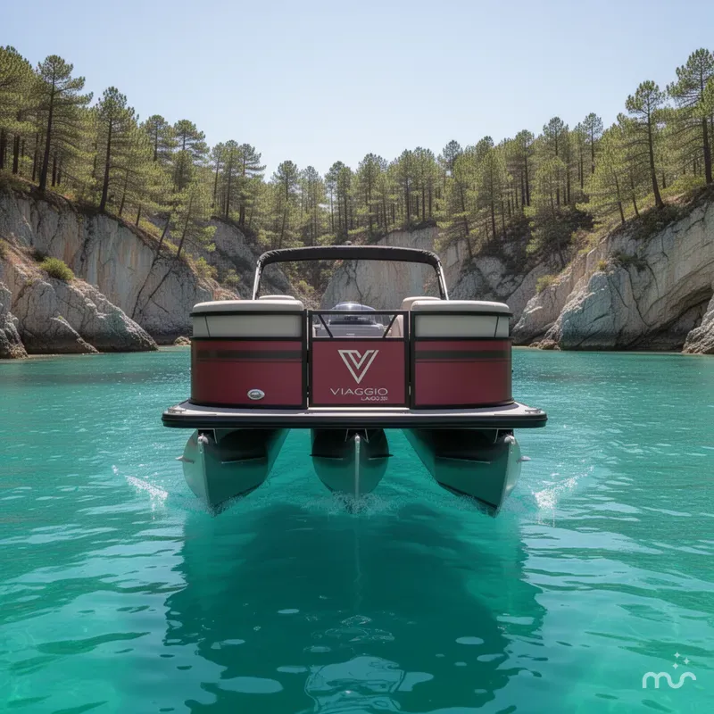 Slide: The Image of Viaggio Lago 25U Tripletoon w/Suzuki 200HP - 4 - Stroke Engine - No Trailer 2022 - 1