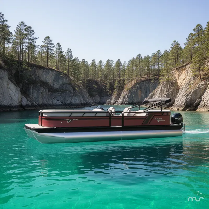 Slide: The Image of Viaggio Lago 25U Tripletoon w/Suzuki 200HP - 4 - Stroke Engine - No Trailer 2022 - 2