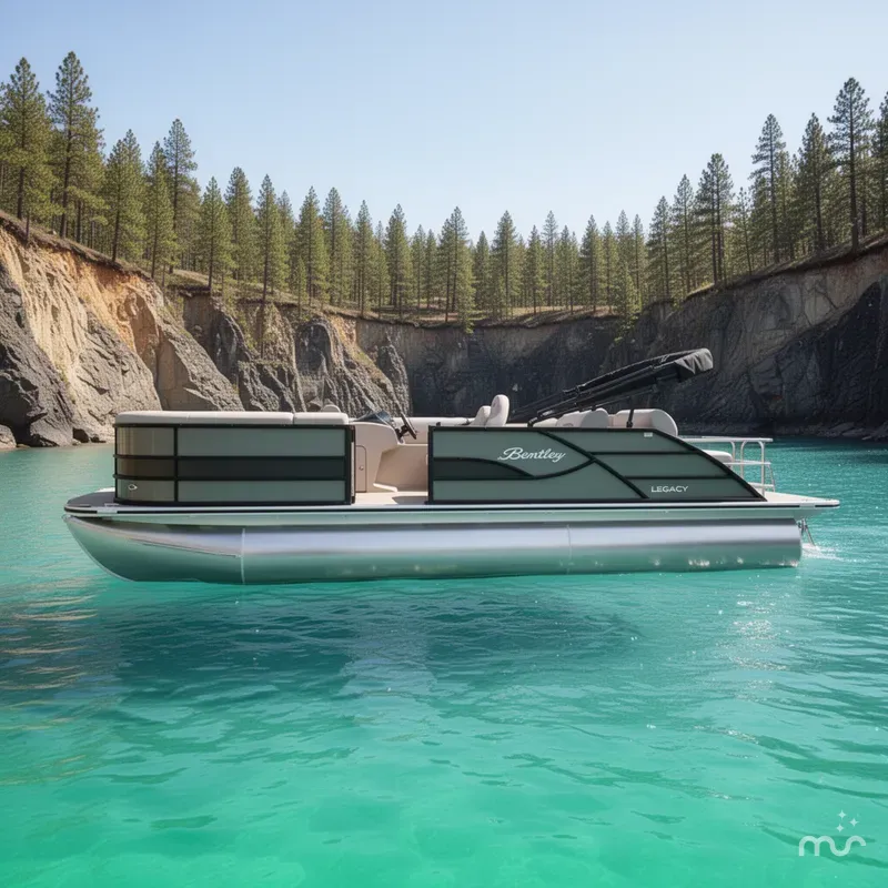 Slide: The Image of Bentley Pontoons Legacy 220 Quad 2026 - 2