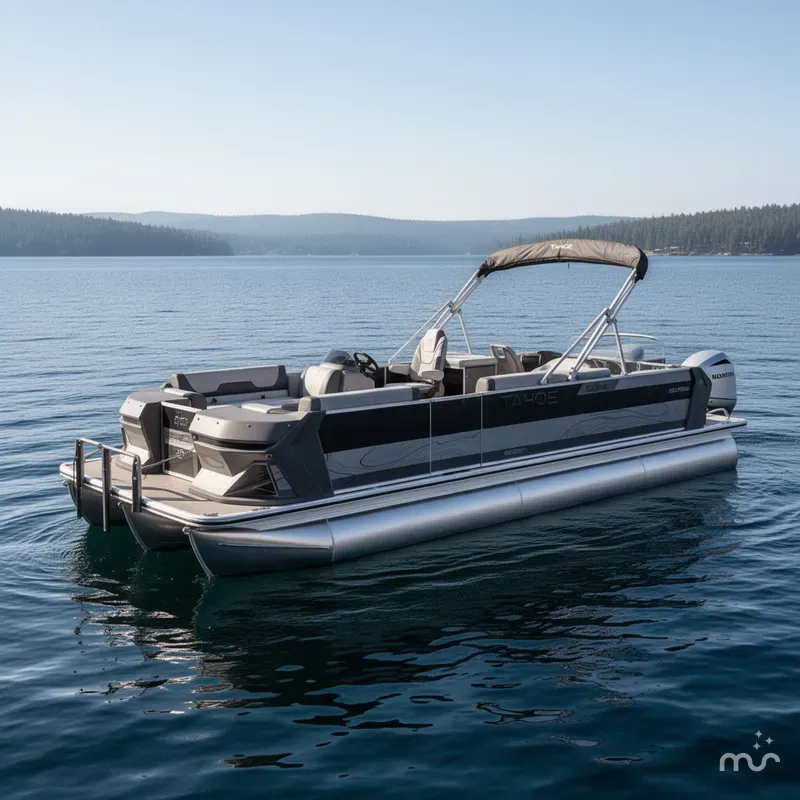 Slide: The Image of Tahoe GEOfish 2385 Rear Fish Tritoon & Honda 4-Stroke EFI 2026 - 0