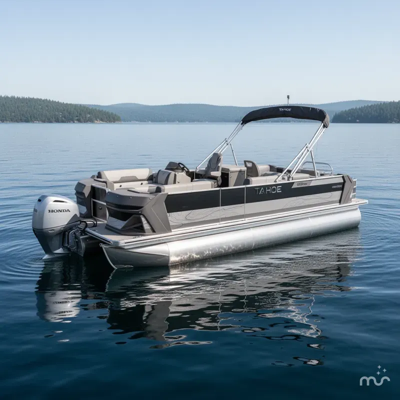 Slide: The Image of Tahoe GEOfish 2385 Rear Fish Tritoon & Honda 4-Stroke EFI 2026 - 1