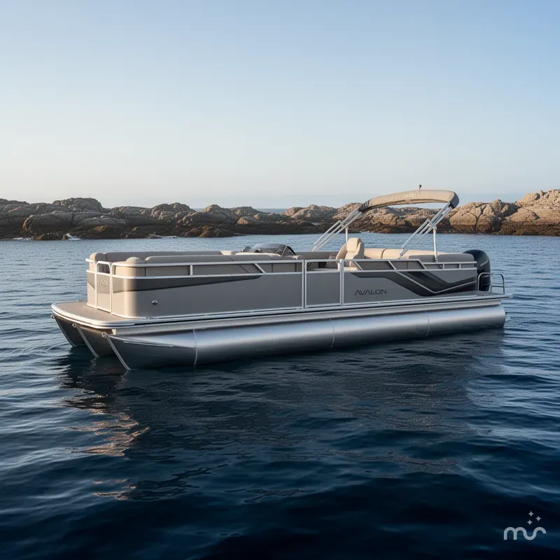 Slide: The Image of Avalon Venture 85 23 QUAD LOUNGER 140HP 2026 - 2
