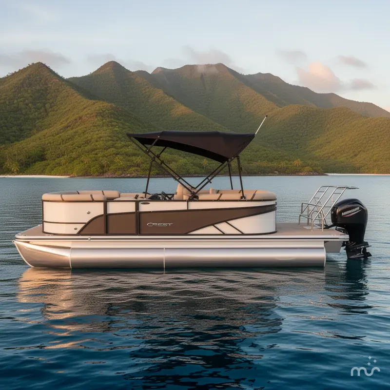 Slide: The Image of Crest Classic 200 SLC Pontoon 2025 - 2