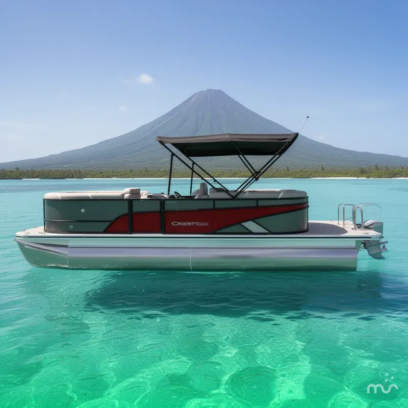 Slide: The Image of Crest Classic 220 SLC Pontoon 2025 - 2