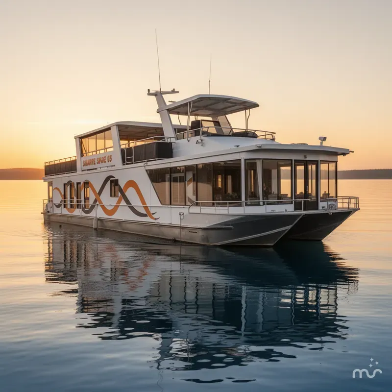 Slide: The Image of Sharpe 18x85 Houseboat 2002 - 0