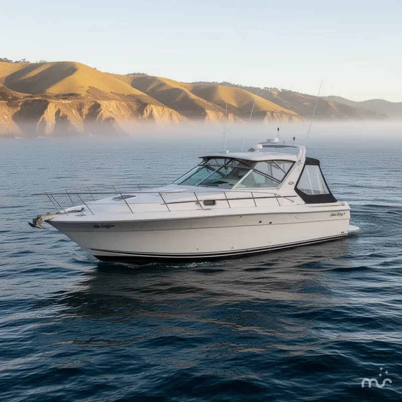 Slide: The Image of Sea Ray 390 Express Cruiser 1986 - 2