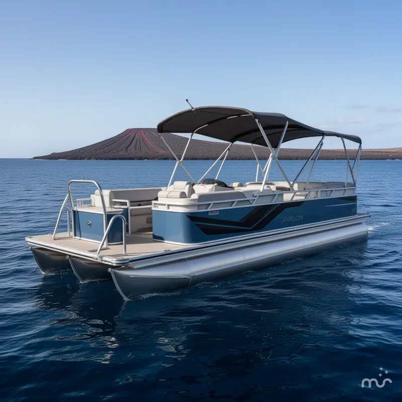 Slide: The Image of Avalon 2585 Venture 85 Quad Lounger, Tri Toon, High Performance 2026 - 2
