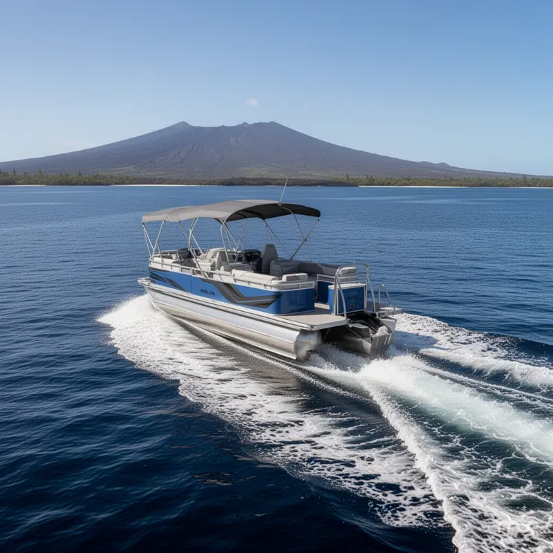 Slide: The Image of Avalon 2585 Venture 85 Quad Lounger, Tri Toon, High Performance 2026 - 4