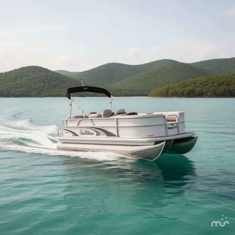 Slide: The Image of Sun Tracker Party Barge 16 DLX 2026 - 4