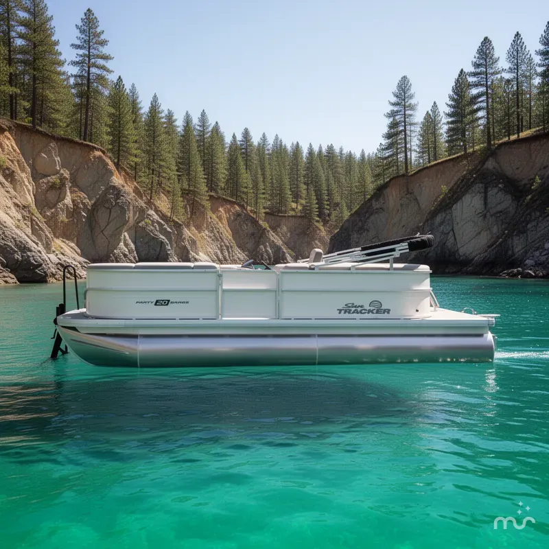Slide: The Image of Sun Tracker Party Barge 20 DLX 2026 - 2