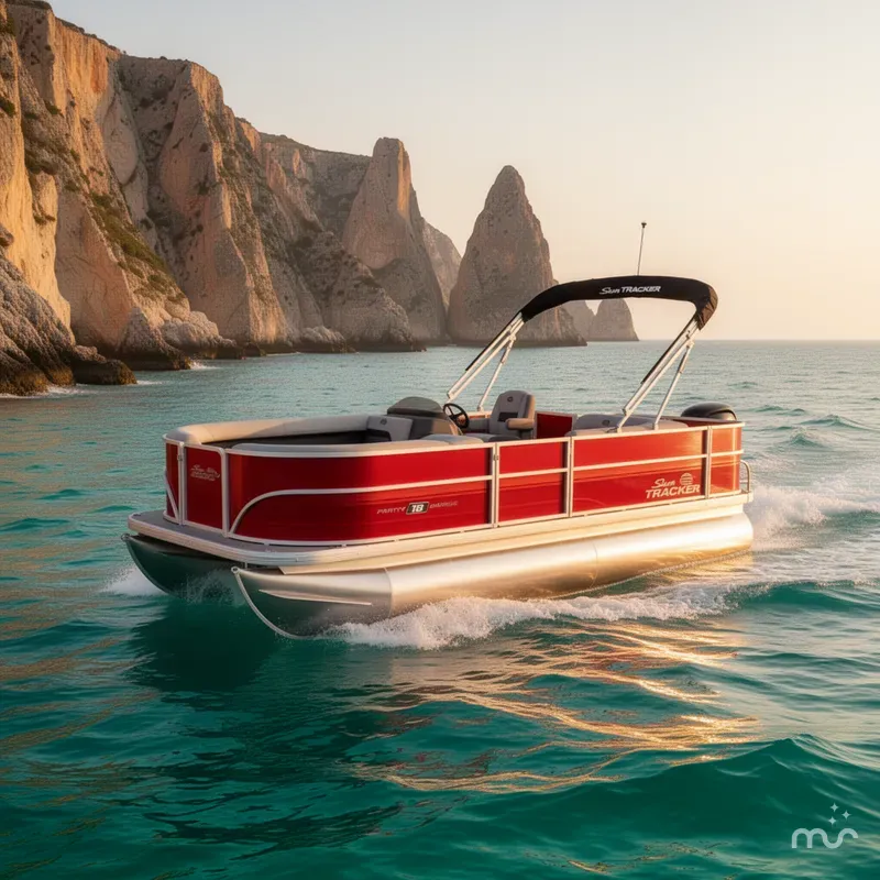 Slide: The Image of Sun Tracker Party Barge 18 DLX 2026 - 4