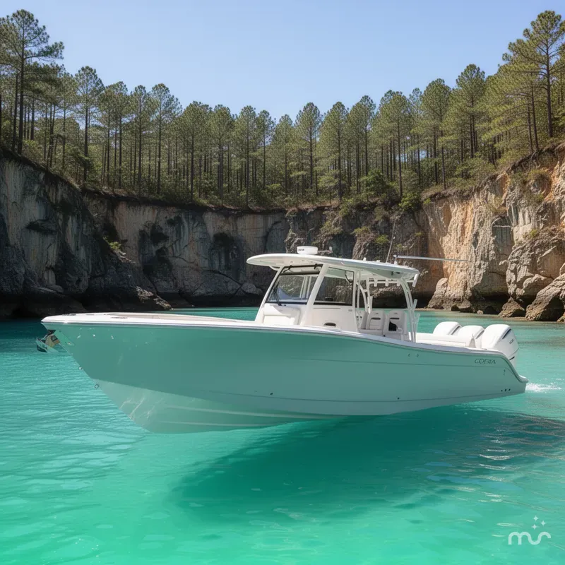 Slide: The Image of Cobia 350 Center Console 2026 - 2