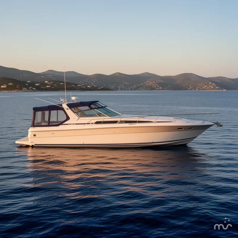 Slide: The Image of Sea Ray 390 Express Cruiser 1989 - 2
