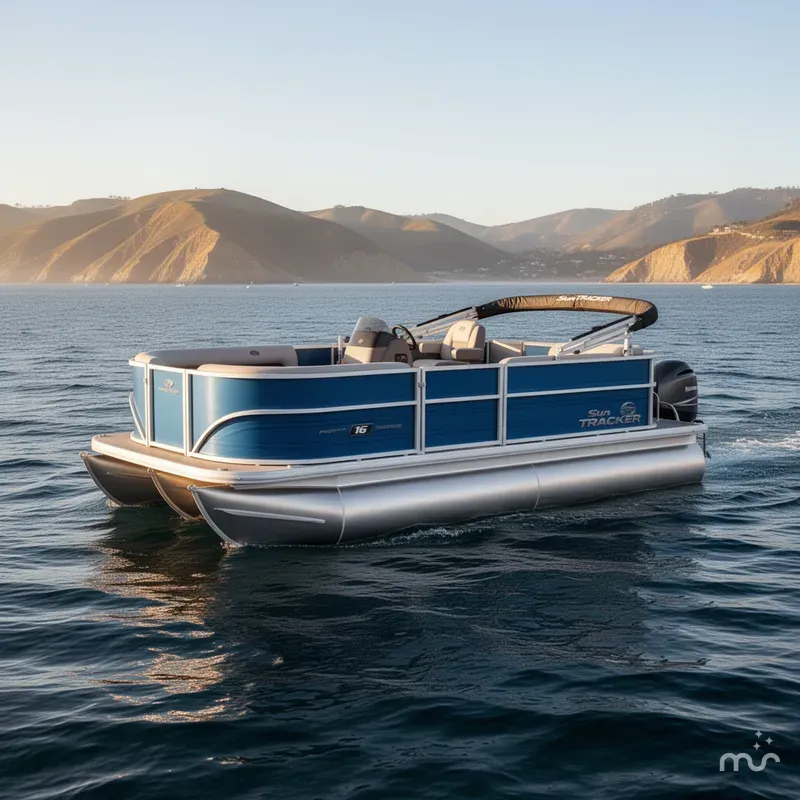 Slide: The Image of Sun Tracker Party Barge 16 DLX 2026 - 0