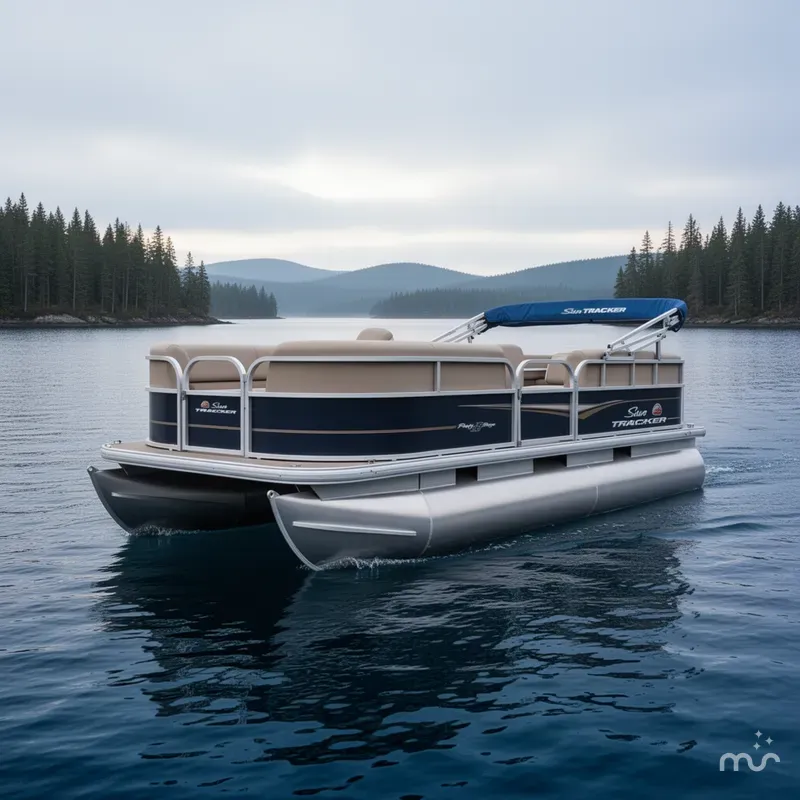 Slide: The Image of Sun Tracker Party Barge 18 DLX 2021 - 4