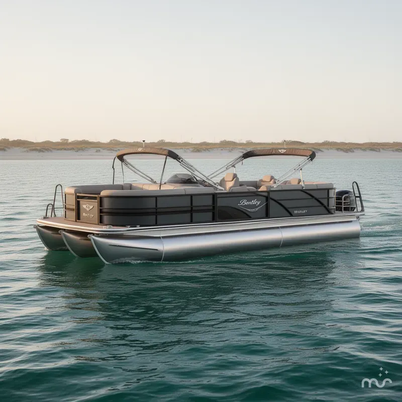 Slide: The Image of Bentley Pontoons Legacy Quad Swing Back 223 2026 - 0