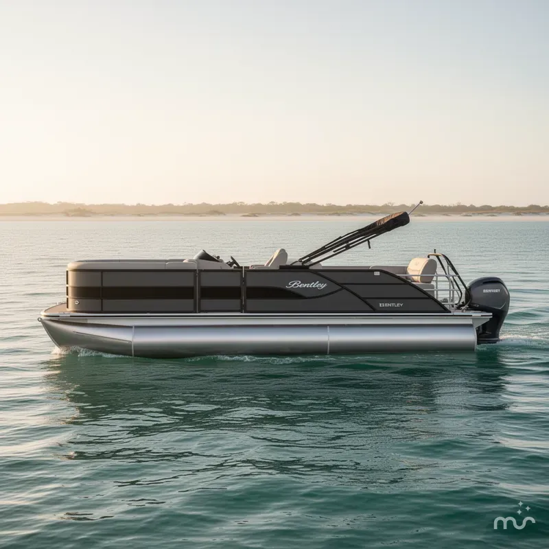 Slide: The Image of Bentley Pontoons Legacy Quad Swing Back 223 2026 - 1