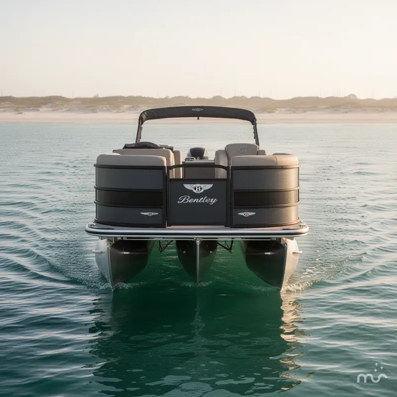 Slide: The Image of Bentley Pontoons Legacy Quad Swing Back 223 2026 - 2