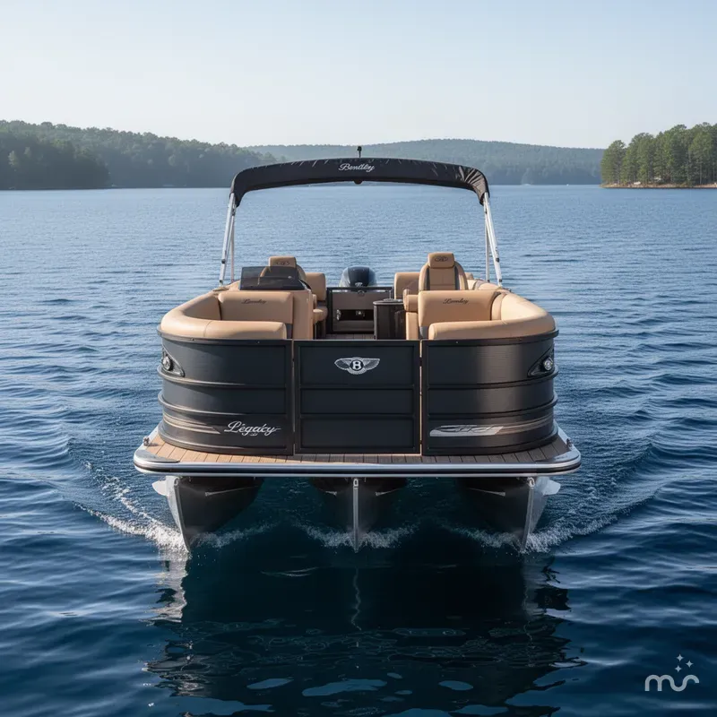 Slide: The Image of Bentley Pontoons Legacy 220 QSB Swingback & Honda 4-Stroke EFI 2026 - 1