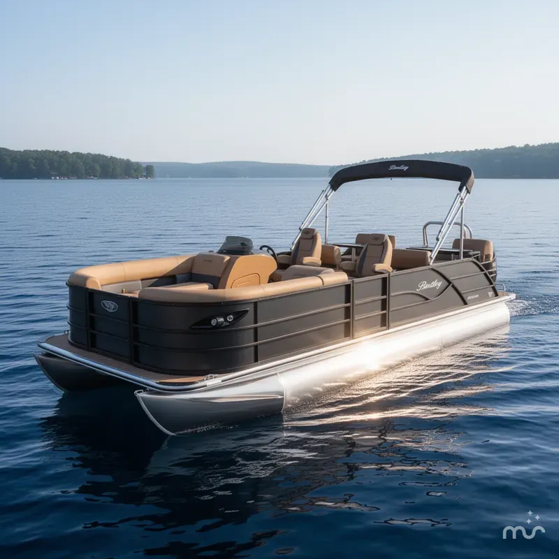 Slide: The Image of Bentley Pontoons Legacy 220 QSB Swingback & Honda 4-Stroke EFI 2026 - 2