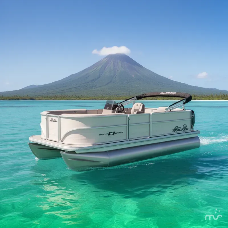 Slide: The Image of Sun Tracker Party Barge 16 DLX 2026 - 4