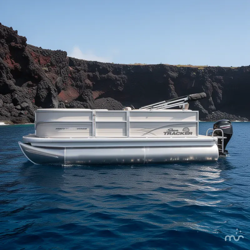 Slide: The Image of Sun Tracker Party Barge 16 DLX 2026 - 2